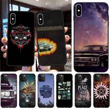 Capa de celular cutewanan supernatural, capa preta e macia para iphone 11 pro xs max 8 7 6 6s plus x tamanhos se 2020 xr 2024 - compre barato