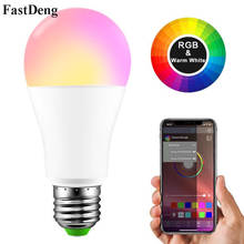 Беспроводной Bluetooth умный светодиодный светильник E27/B22 с регулируемой яркостью RGBW RGBWW, волшебный светодиодный светильник для IOS/Android, лампа для домашнего освещения 2024 - купить недорого