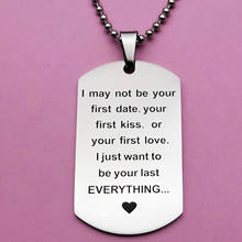 Fashion Stainless Steel Couple Dog Tag Necklaces for Boyfriend Girlfriend Husband Wife Gift 2024 - buy cheap