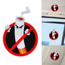 Pegatinas creativas de advertencia de No fumar para coche, cubierta de arañazos, parachoques impermeable, ventana, parabrisas, accesorios de PVC de 11,5 cm X 8,5 cm 2024 - compra barato