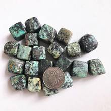 African Turquoise cube tumbled stones gemstones natural mineral crystals healing feng shui  home decor 2024 - buy cheap