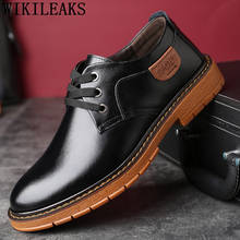 Zapatos de vestir de cuero Real para hombre, calzado informal de negocios, Oxford, italiano, Uomo Classiche 2024 - compra barato