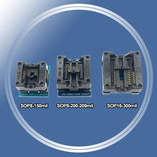 Адаптер SOP16 + SOP8 Для DIP8, 150mil, 200mil, гнездо адаптера для EZP2010 EZP2013 EZP2019 RT809F RT809H CH341A TL866, 3 шт. 2024 - купить недорого