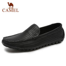 CAMEL New Fashion Breathable Men Shoes Soft Genuine Leather Loafers Casual Flats Shoes for Male Moccasins Male Footwear 2024 - buy cheap