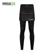 Wosawe-conjunto de calça e saia feminina, roupa com acolchoamento em gel 3d respirável para ciclismo, mountain bike e road bike 2024 - compre barato