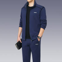 Men's Business Casual New Set Spring Autumn Sportswear 2 Pc Sets Sports Suits Jacket + Pant Sweatsuit Men Tracksuit Size L-5XL 2024 - buy cheap