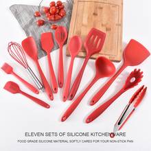 10pcs/set Silicone Kitchen Cooking Utensils Tools Set Non-stick Spatula Shovel Baking Kitchenware Cookware Kitchen Gadgets 2024 - buy cheap