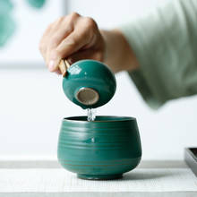 Japanese-Style Coarse Pottery Small Number Tea Basin Cup Wash Handmade Vintage Jianshui Ceramic Kung Fu Tea Set Accessories 2024 - buy cheap