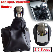 Chrome & Leather Car Shift Gear Knob Lever Gaitor Boot Cove For Opel Vauxhall Vectra C Vectra B Corsa Astra 2002-2005 2024 - buy cheap