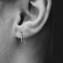 Trendy clip earrings for women,925 sterling silver U Shaped Brief thin line,earlobe earbone piercing earring party casual gifts 2024 - buy cheap