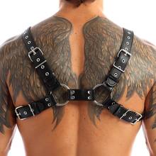 MSemis Faux Leather Harness Men Bondage Lingerie Adjustable Bondage I-Shaped O-rings Buckles Belts Gay Harness Men Bondage 2024 - buy cheap