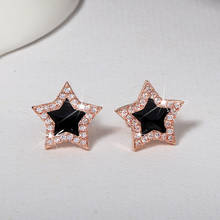 Classic Femal Diamond Earrings Silver Color Star Love Heart Square Dazzling Csystal Earrings for Women Ear Needle Jewelry 2024 - buy cheap