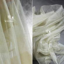 Блестящая сетчатая Тюлевая ткань, цвет серо-зеленый, стиль «сделай сам», Фата для невесты, пышная юбка, свадебное платье, дизайнерская ткань 2024 - купить недорого