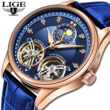 2020 LIGE New Men Watch Automatic Mechanical Watch Tourbillon High end watch Genuine Leather Waterproof Watch Relogio Masculino 2024 - buy cheap