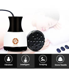 Natural Bian Stone Therapy Heating Scraping Gua Sha Chinese Massager Electric Body Massage Detox Home Spa Health Care 2024 - buy cheap