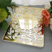 Guest Book Wedding Engrave Carve Mirror Personalized Guestbook Signature Gifts Check In Wooden Party White For Guests  G011 2024 - buy cheap