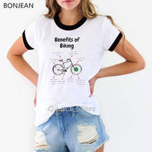 Преимущества велосипедной анатомии, дизайн велосипеда, графические футболки, женские Забавные футболки, женская футболка, топ, женская футболка, летняя одежда 2024 - купить недорого