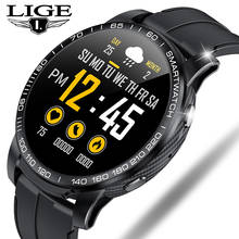 Lige-novo smartwatch masculino 2020, relógio inteligente com bluetooth, controle de frequência cardíaca, chamada, rastreador de fitness, para android e ios 2024 - compre barato