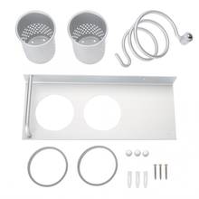 Portavasos de pared para baño, soporte colgante para cepillo de dientes, secador de pelo, caja de almacenamiento, estante de almacenamiento, 1 ud. 2024 - compra barato