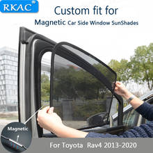 Custom Magnetic Car Sun Shade UV Protection Car Curtain Car Side Windows Sun Visor Shield Sunshade for Toyota Rav4 2013- 2020 2024 - buy cheap