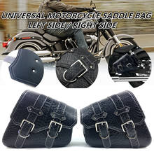 Left Right Universal PU Leather Motorcycle Saddlebag for Harley Sportster for Honda Suzuki Kawasaki Yamaha 2024 - buy cheap