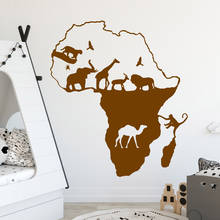 Envío Directo Mapa de animales vinilo pegatinas de pared papel pintado para bebé niños habitaciones sala de estar decoración arte casa Decoración 2024 - compra barato