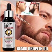60ml Natural Beard Growth 100% Natural Organic Anti Hair Loss Grow Moustache Essential Oil Thicker Fuller Beard Hair Extension 2024 - buy cheap