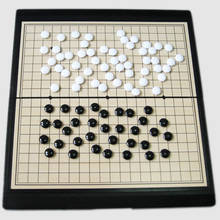 Novos jogos de xadrez dobrável ir jogo chinês velho jogo de tabuleiro weiqi damas magnético ir xadrez jogo magnético presentes de brinquedo plástico 2024 - compre barato