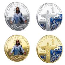 Иисус Христос религия Золото Посеребренная Памятная коллекция монет сувенир 2024 - купить недорого