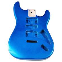 Cuerpo de guitarra eléctrica ST de madera de álamo metalizado azul, hecho en fábrica, accesorios de guitarra, buen barril de guitarra, 5,7 cm de ancho de bolsillo 2024 - compra barato