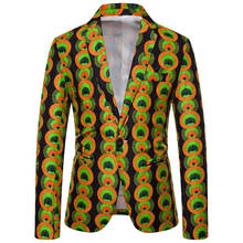 Blazer masculino malachite com estampa verde, jaqueta slim fit de verão, para apresentação na palco, cantoras e palcos 2024 - compre barato