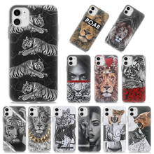 Silicone Case for iPhone X XR XS MAX 11 Pro MAX 7 8 Plus 6 6S Plus 5S SE Soft Cover Jungle Lion Marble King Queen Case Coque 2024 - buy cheap