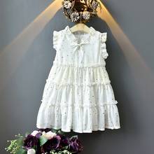 Vestido de verão 2021, sem mangas, estampa pequena estrela dourada, princesa, traje para meninas, casamento, vestido de noite 2024 - compre barato