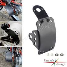 Motorcycle Black Side Mount License Bracket Number Plate Holder for Harley Softail Custom Cafe Racer 3/4" Hole Cruiser Chopper 2024 - buy cheap