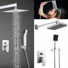 New Bathroom Stainless Steel Shower Set Household Bathtub 2-way Diverter Valve Rainwater Shower Faucet Set Handheld Spray Brush 2024 - buy cheap