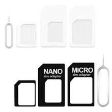 4 em 1 converter nano cartão sim para micro adaptador padrão para iphone para samsung 4g lte usb roteador sem fio 2024 - compre barato