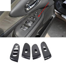 4pcs/Lot ABS Carbon Fiber Grain Car Window Lift Panel Decoration Cover For 2015-2018 Nissan Murano Car Accessories 2024 - buy cheap