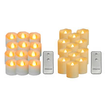 12Pcs/Set Remote Control LED Candles Battery Powered Led Tea Lights Flameless Candle Flickering Simulation Candle Flame Light 2024 - buy cheap
