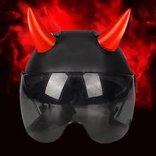 50% HOT SALES !!!1Pc Motorcycle USB Rechargeable Helmet Glow Ox Horn Decor Headwear Accessory 2024 - buy cheap