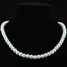 Collar de perlas de imitación para mujer, gargantilla de 8mm, joyería nupcial, regalos de fiesta, Bisutería 2024 - compra barato