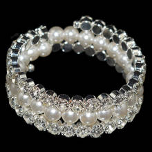 AOUSIX-pulsera ajustable con diamantes de imitación para Mujer, brazalete de lujo, color dorado y plateado, joyería, regalo 2024 - compra barato