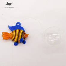 Nova artesanal murano flutuante estátua de peixes de vidro ornamento pingente casa aquário tanque de peixes decoração acessórios animal marinho estatueta 2024 - compre barato