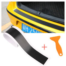 90cm*7cm Carbon Fiber Car Trunk Protection Sticker For VW Polo Passat B5 B6 B7 CC for Golf 6 MK6 4 5 7 for Touran T5 Tiguan Bora 2024 - buy cheap