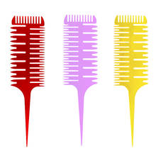 Peine profesional para peluquería, peine de Color para maquillaje del cabello, Partición de peluquero, 6 colores 2024 - compra barato