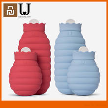 Youpin jordan & judy saco de água quente 313/620ml microondas aquecimento silicone garrafa inverno aquecedor com malha capa mini saco de água quente 2024 - compre barato