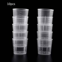 10Pcs Laboratory Bottle Lab Test Measuring 30ml Container Cups with Cap Plastic Liquid Measuring Cups 2024 - купить недорого