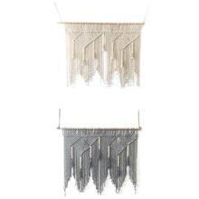 Макраме настенная подвесная плетеная богемная хлопковая веревка гобелен в стиле бохо домашний декор 2024 - купить недорого