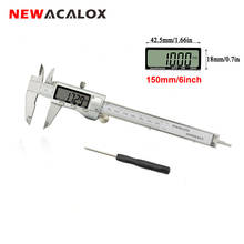 NEWACALOX 150mm/0-6 Inches Vernier Caliper 0.02mm/0.001inch Precision Measurement Tool Digital Caliper Metric Metal Caliper 2024 - buy cheap