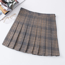 Skirts Women Plaid Pleated Casual Preppy Style Students Classic High Waist Slim Daily Harajuku Cute Above Knee Female Spring New 2024 - buy cheap