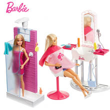 Original Dolls Barbie Furniture Set Hairdressing playset creative Bath Girls Princess Toys DVX51 Kids Toys for Girls Gift Box 2024 - buy cheap
